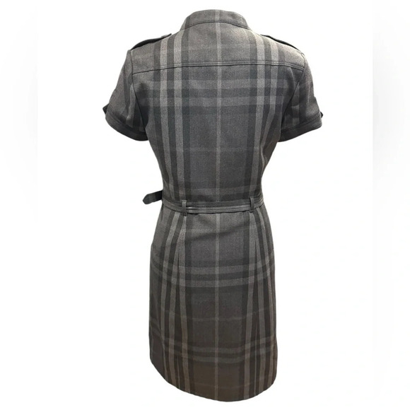 Burberry plaid 100%wool belted dress size 4 - Picture 3 of 16